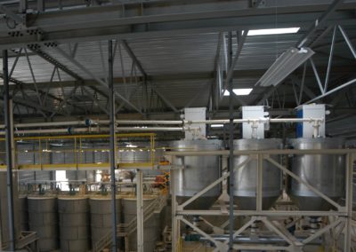 Sugar and powdered milk facility in an ice cream factory